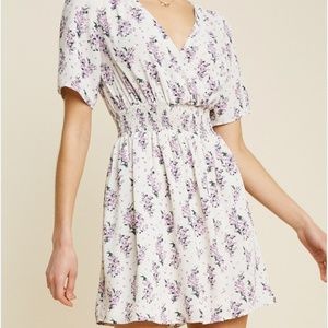 End Of Summer Sale!Floral Smock Waist Mini Dress